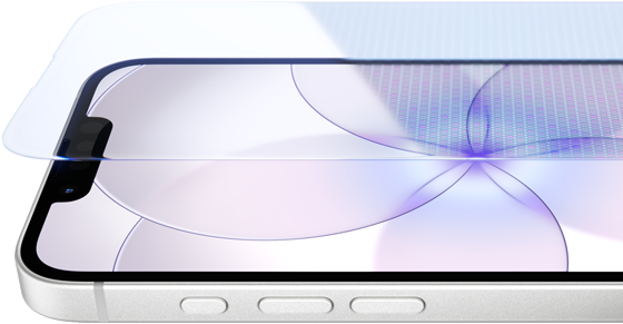 iPhone 17e, Vorderseite mit Ceramic Shield 2, Seite, Weiß, Tasten: Action, Lautstärke