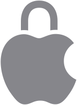 Apple Logo mit einem Schloss Symbol