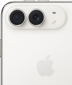 Rückseite mit Apple Logo, Zweifach-Kamera und Blitz