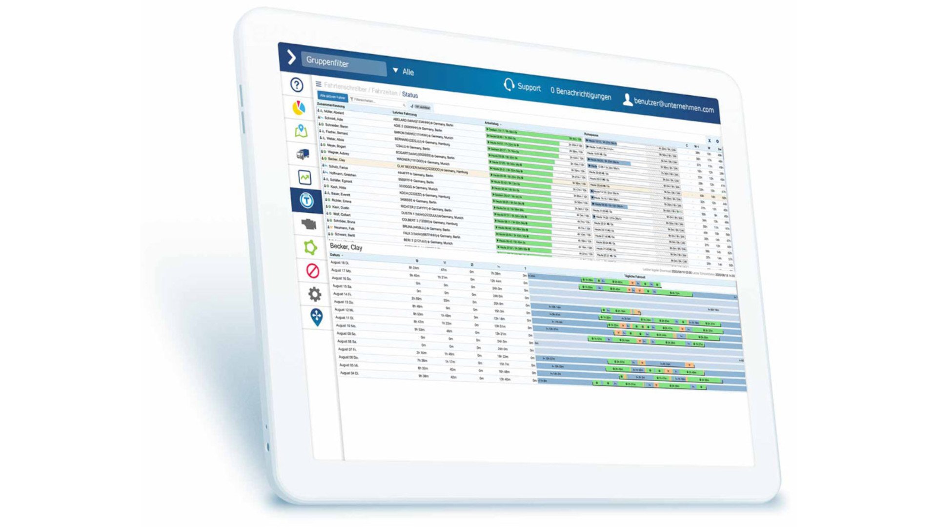 Digitales Tachographen-Management von Geotab