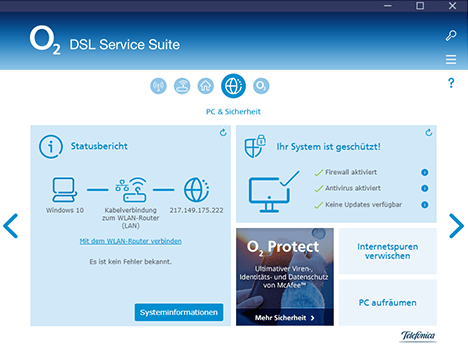 DSL Service Suite Mein o2