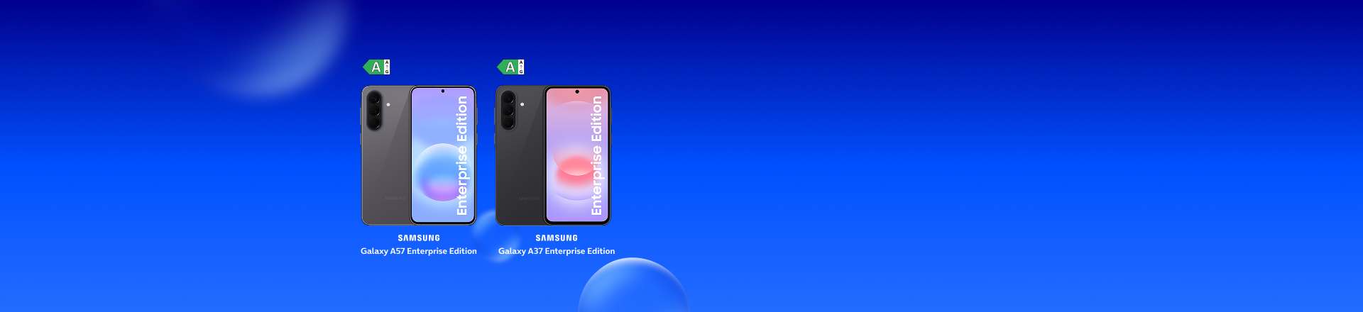 Abbildung von Samsung Galaxy A37 und A57 Enterprise Edition