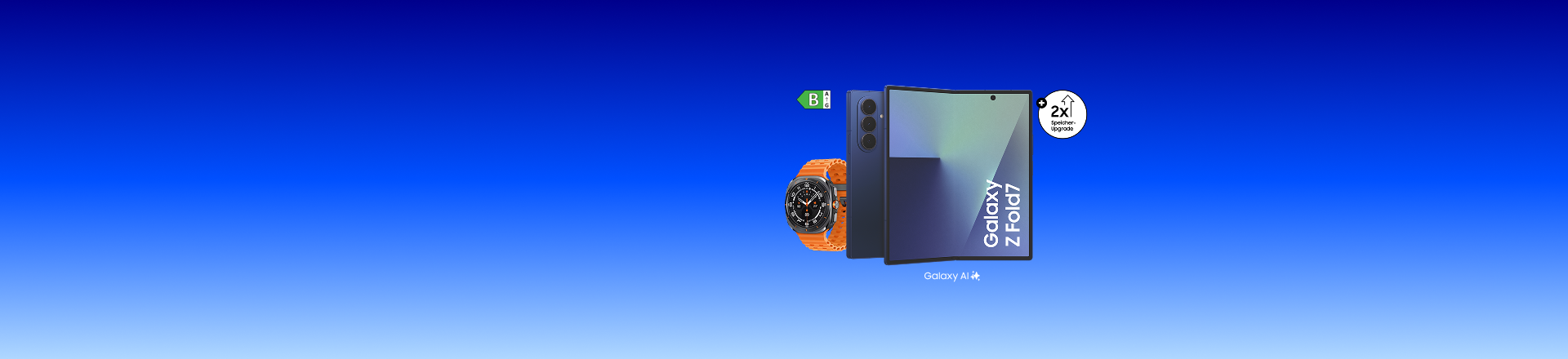 Abbildung von Samsung Galaxy Z Fold7 mit Watch Ultra