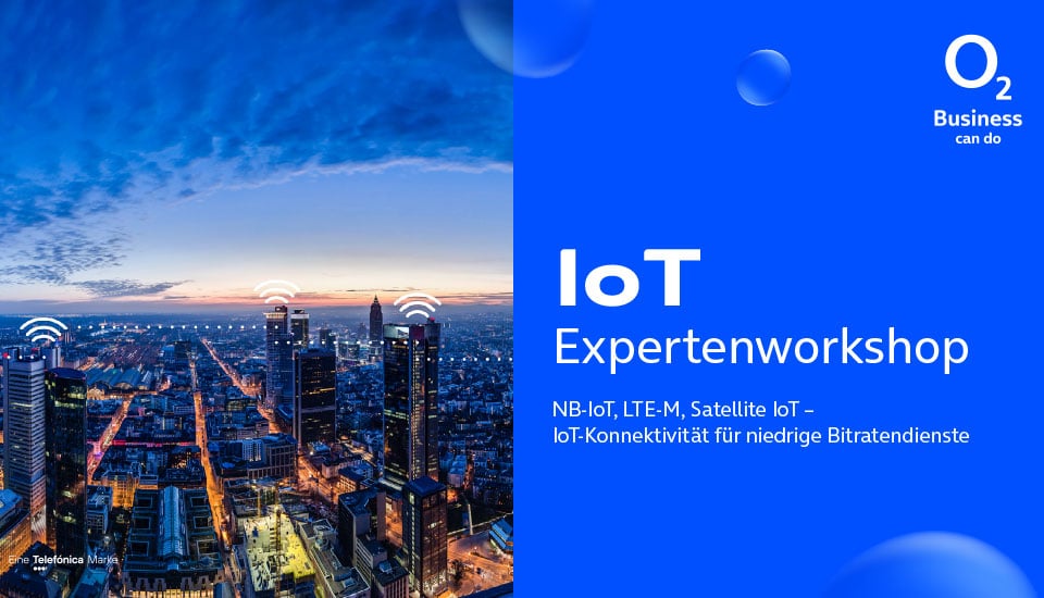 Cover Download Flyer zu IoT Expertenworkshop NB-IoT, LTE-M und Satellite IoT