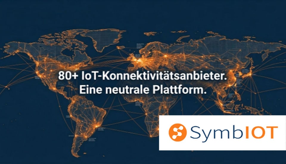 Weltkarte mit globalen IoT-Verbindungspunkten – SymbIoT: 80+ IoT-Konnektivitätsanbieter auf einer neutralen Plattform