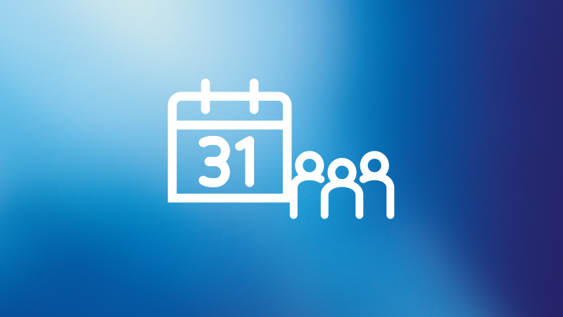 Kalender Icon auf Blauverlauf